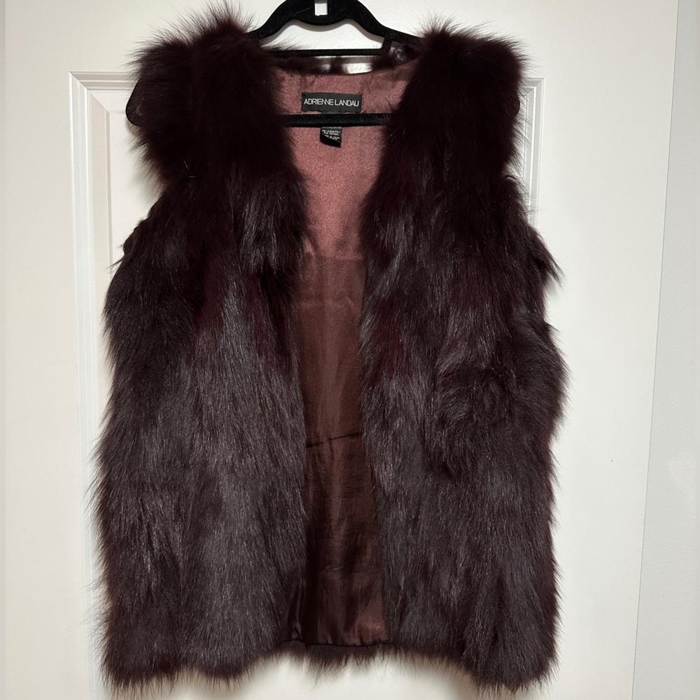 Adrienne Landau Fox Fur Vest